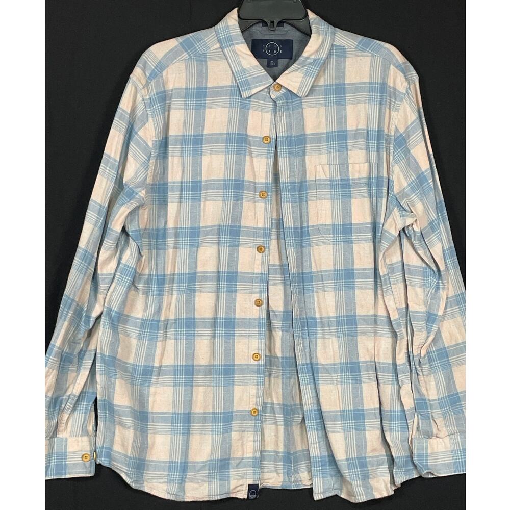 Even Tide brand Men's flannel long sleeve shirt XL size